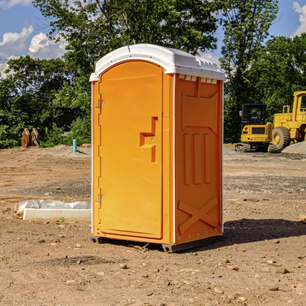 how often are the portable toilets cleaned and serviced during a rental period in Novinger MO